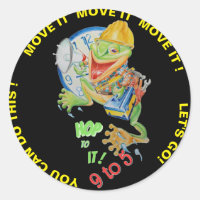9 bis 5 Motivator-Froschsticker