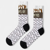 9 Boerziegen beim Zaun Socken (Linkes Detail)