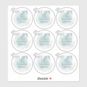 9 Brautparty "Einzelnamen" Aufkleber (Blatt)