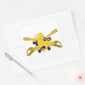 9. CAVALRY DUI - GESCHRÄNKTE SABERS DESIGNERE QUADRATISCHER AUFKLEBER (Umschlag)