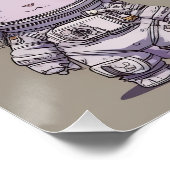 9 Chibi Astronaut Kittens Space Crew Poster (Ecke)