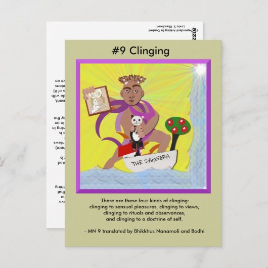 #9 Clinging - von der abhängigen Ankunft Postkarte (Vorne/Hinten)
