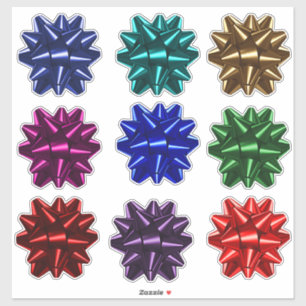 9 Crush Proof Gift Wrap Bows zum Verschicken von K Aufkleber