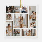 9 Custom Foto Collage Weihnachtsschmuck (Rückseite)