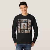 9 Custom Long Sleeve Foto Collage T - Shirt (Vorne ganz)