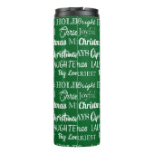 9 Custom Names Typography Christmas Thermosbecher (Rückseite)