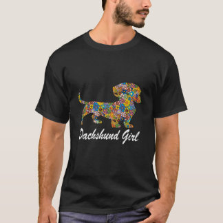 9 Dachshund Mädchen-Lustiger Dachshund Hunde Liebh T-Shirt