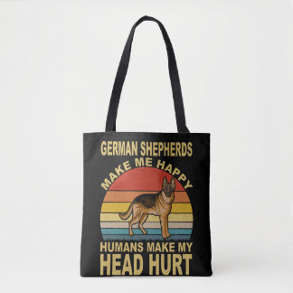9 Deutsche Schäferhunde machen mich glücklich Mens Tasche