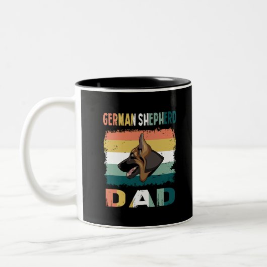 9 Deutscher Schäferhund-Vater Zweifarbige Tasse (Links)
