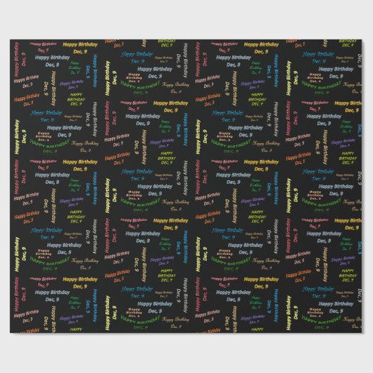 9. Dezember Geschenkpapier (Flach)