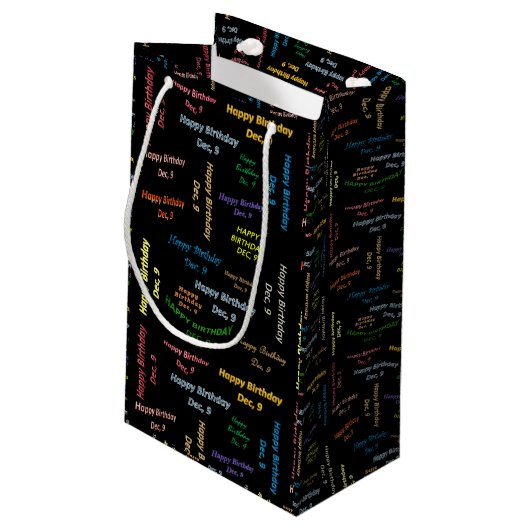 9. Dezember Geschenktasche Kleine Geschenktüte (Rückseite Schrägansicht)