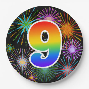 9. Event - Spaß, farbenfroh, kühl, Regenbogen 9 Pappteller