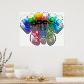 9 Farbige Cocktailbrille - Stil 1 Poster (Küche)