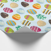 9 farbige Ostereier Geschenkpapier (Ecke)