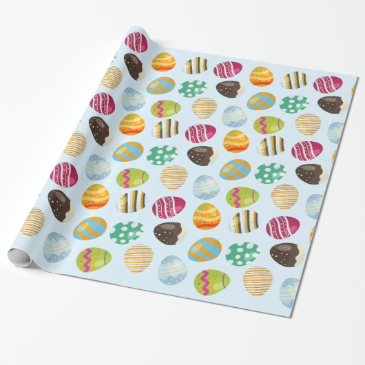 9 farbige Ostereier Geschenkpapier (Ungerollt)