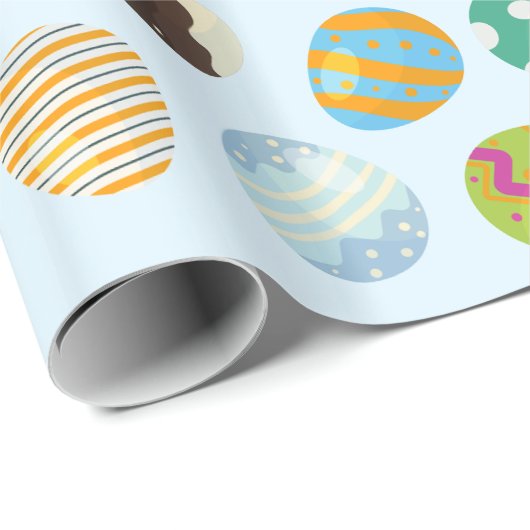 9 farbige Ostereier Geschenkpapier (Rolleneckpunkt)