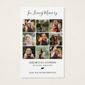 9 Foto Collage Beerdigung Gedenkkarten (Vorderseite)