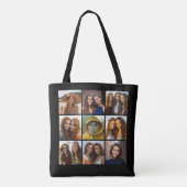 9 Foto-Collage Benutzerdefiniertes Monogramm Hinte Tasche (Rückseite)