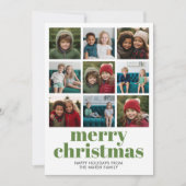 9 Foto Collage Frohe Weihnachten grüne Süßigkeiten (Vorderseite)