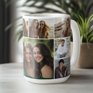 9-Foto-Collage-Galerie-Raster -- Weiß Kaffeetasse