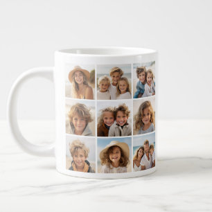 9-Foto-Collage - Gleiche Fotos auf beiden Seiten Jumbo-Tasse
