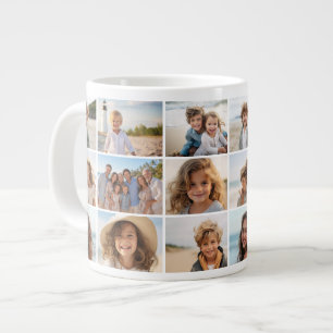 9-Foto-Collage - Gleiche Fotos auf beiden Seiten Jumbo-Tasse