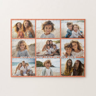 9 Foto-Collage Minimalist - Optionaler Textüberzug Puzzle