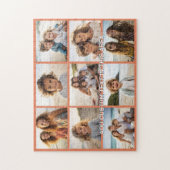 9 Foto-Collage Minimalist - Optionaler Textüberzug Puzzle (Vertikal)