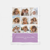 9 Foto Collage Minimalistisch - Name Orchid Box Fleecedecke (Vorderseite)