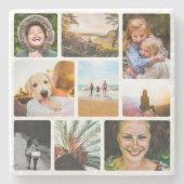 9 Foto Collage Rounded Untersetzer (Vorderseite)