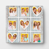 9 Foto Collage Rustic Wood Hört die besten Freunde Fotoplatte (Vorderseite)