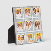 9 Foto Collage Rustic Wood Hört die besten Freunde Fotoplatte (Vorderseite)