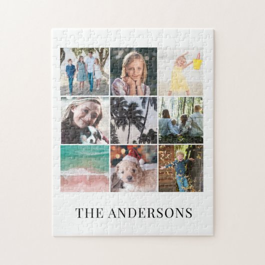 9 Foto Collage White Jigsaw Puzzle (Vertikal)