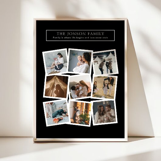 9-Foto-Familien-Collage Poster