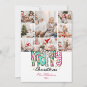 9 Foto farbenfrohe Retro Frohe Weihnachten (Vorderseite)