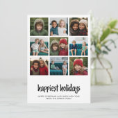 9 Foto Glücklichstes Weihnachten Schwarz-weiß (Stehend Vorderseite)