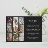 9 Foto Grid Smpathie Dankeskarte (Stehend Vorderseite)