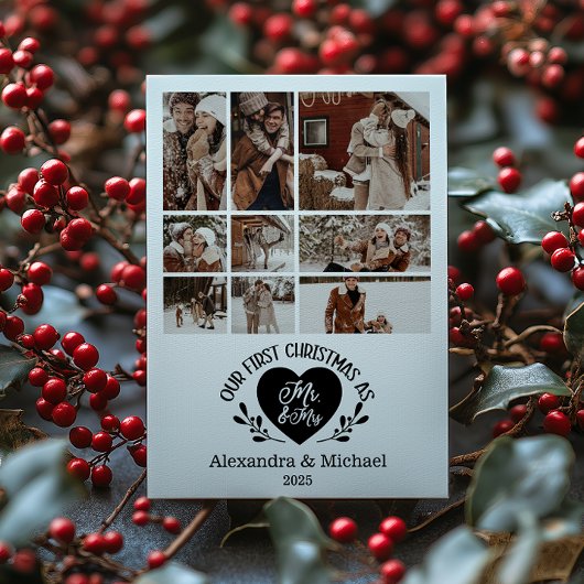9 Foto Herz Erstes Weihnachten als Mr & Mrs