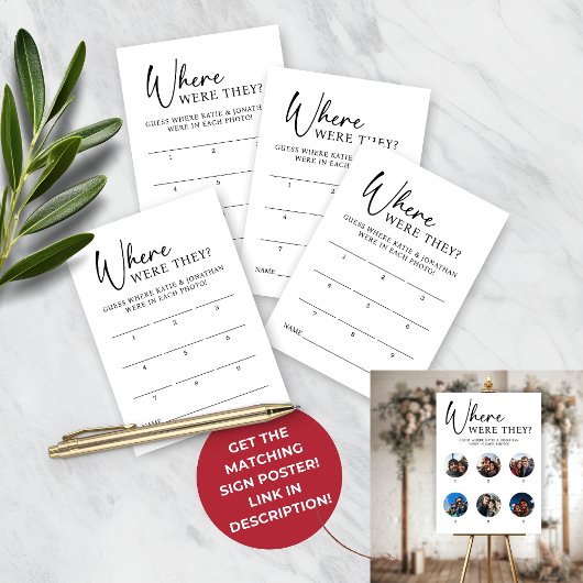 9 Foto, in dem sie Guess Card spielen Mitteilungskarte