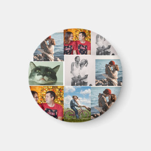 9 Foto individuelles personalisiertes Collage Magnet