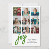 9 Foto Joy Frohe Weihnachten Grüne Wasserfarbe (Vorderseite)