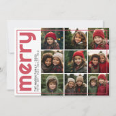 9 Foto Offset - Fett Frohe Weihnachten Retro Strei (Vorderseite)