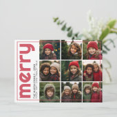 9 Foto Offset - Fett Frohe Weihnachten Retro Strei (Stehend Vorderseite)