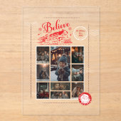 9 Foto Polar Express Weihnachtskarte Acryleinladungen (Vorderseite)