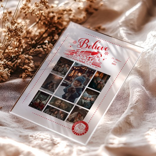 9 Foto Polar Express Weihnachtskarte Acryleinladungen