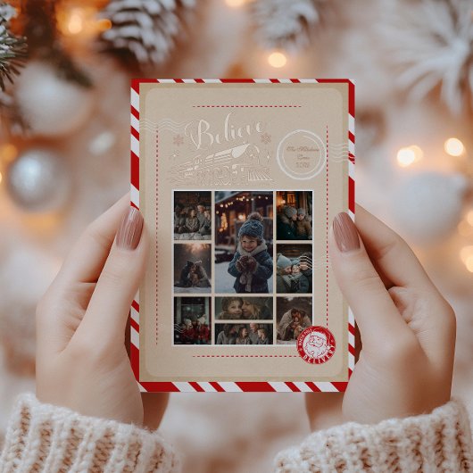 9 Foto Polar Express Weihnachtskarte Folieneinladung