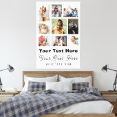 9-Foto-Reihe mit Schwarz-weißem Skripttext Leinwanddruck (Insitu (Schlafzimmer))