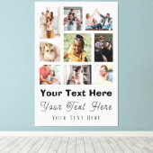 9-Foto-Reihe mit Schwarz-weißem Skripttext Leinwanddruck (Insitu (Holzboden))