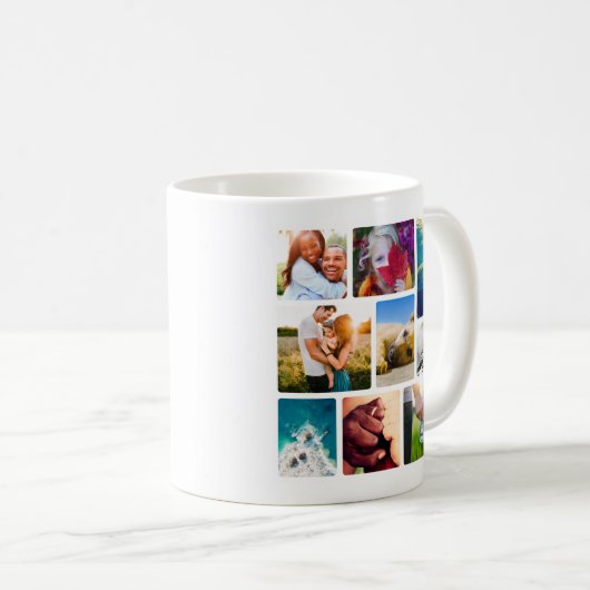 9 Foto Rounded Collage Tasse (VorderseiteRechts)