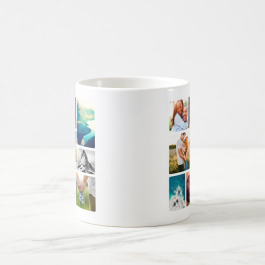 9 Foto Rounded Collage Tasse (Mittel)